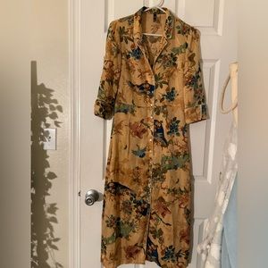 Zara Women's Printed Button-up Dress With Piped seams  size:XS